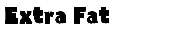 Extra Fat font preview